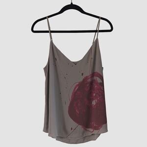 Babaton Aritzia Camisole Tank Top Size M Lined Minimalist Abstract Art